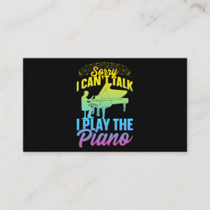 Carte De Visite Piano Lover Désolé Je Ne Peux Pas Parler Je Joue L