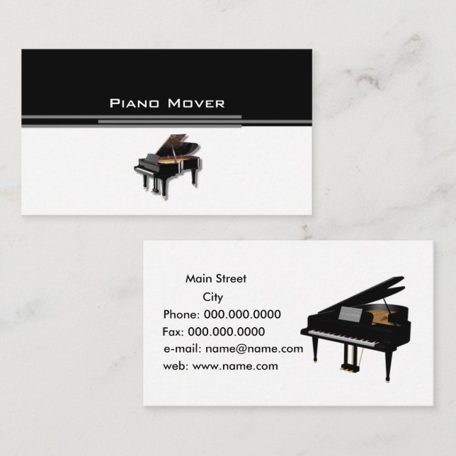 Carte De Visite piano_mover (Devant / Derrière)