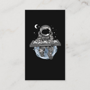 Carte De Visite Piano Player Astronaut instrument de musique Cosmo