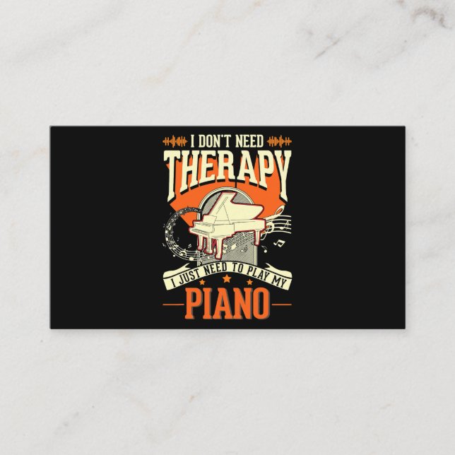 Carte De Visite Piano Therapy Piano Player Pianiste 3 (Devant)