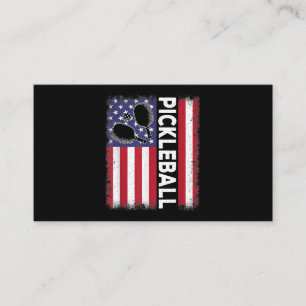 Carte De Visite Pickleball American Flag Drôle amusant Pickleball 