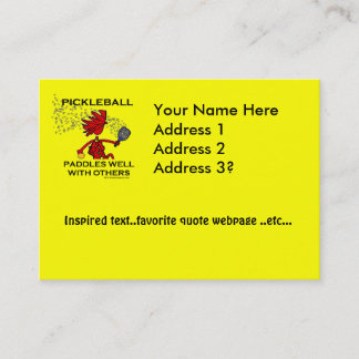 Carte De Visite Pickleball barbote bien avec d'autres
