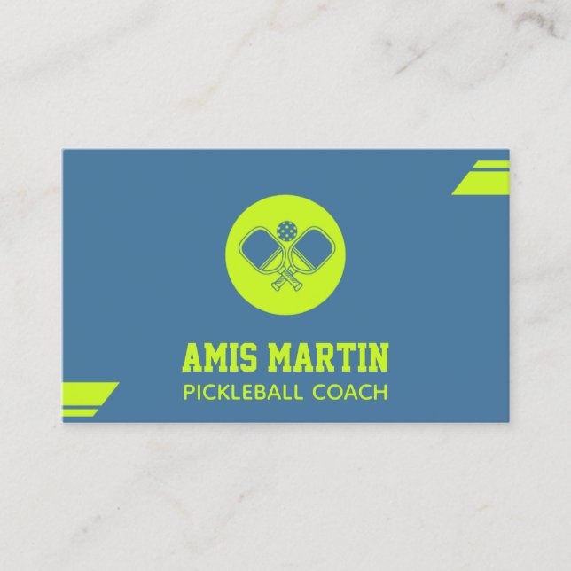 Carte De Visite Pickleball Coach pickleball paddle (Devant)