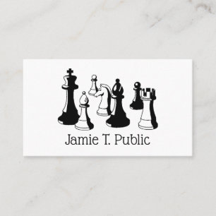 Carte De Visite Pièces de Jeu d'Échecs Art Vintage #2