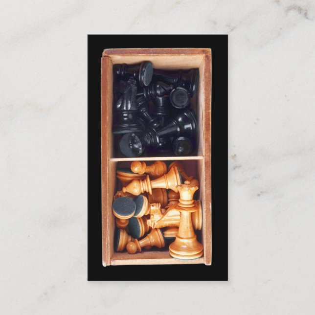 Carte de visite Pièces d'échecs (Devant)