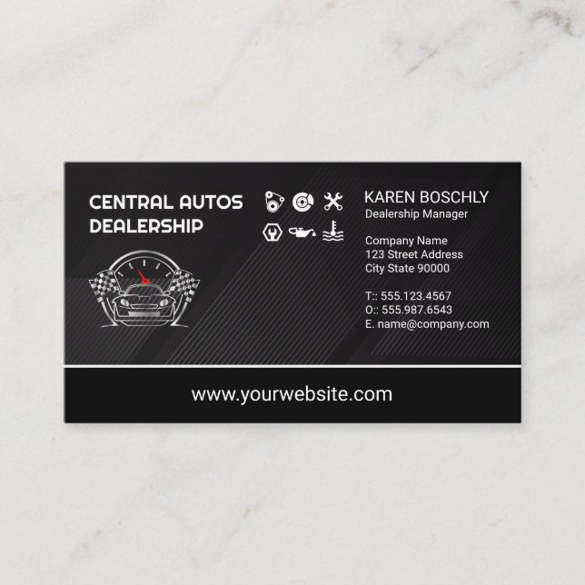 Carte De Visite Pièces et services automobiles | Concessionnaire | (Devant)