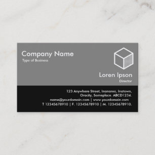 Carte De Visite Pied de page couleur - 50pc gris et noir