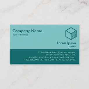 Carte De Visite Pied de page couleur - bleu clair vert et vert mou