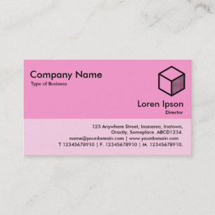 Carte De Visite Pied de page couleur - Nuances de rose