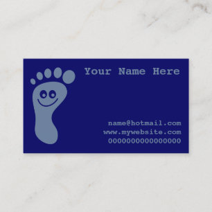 Carte De Visite Pied gris heureux