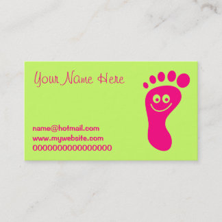 Carte De Visite Pied rose heureux