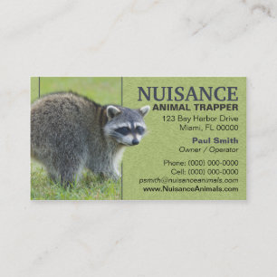 Carte De Visite Piégeur d'animaux nuisibles
