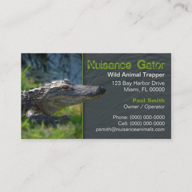 Carte De Visite Piégeur d'animaux nuisibles (Devant)