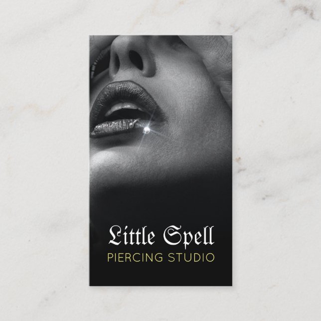 Carte De Visite Piercing Studio Tatouage spécialiste du perçage (Devant)