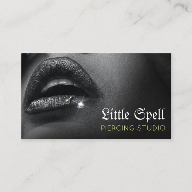 Carte De Visite Piercing Studio Tatouage spécialiste du perçage (Devant)