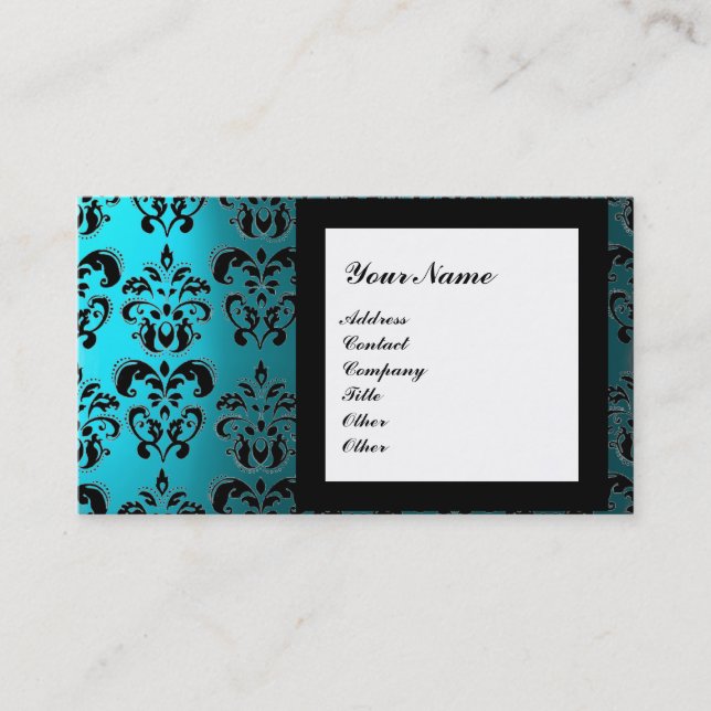 Carte De Visite PIERRE GEMME DAMASK MONOGRAMME,2 topaze ,violet (Devant)