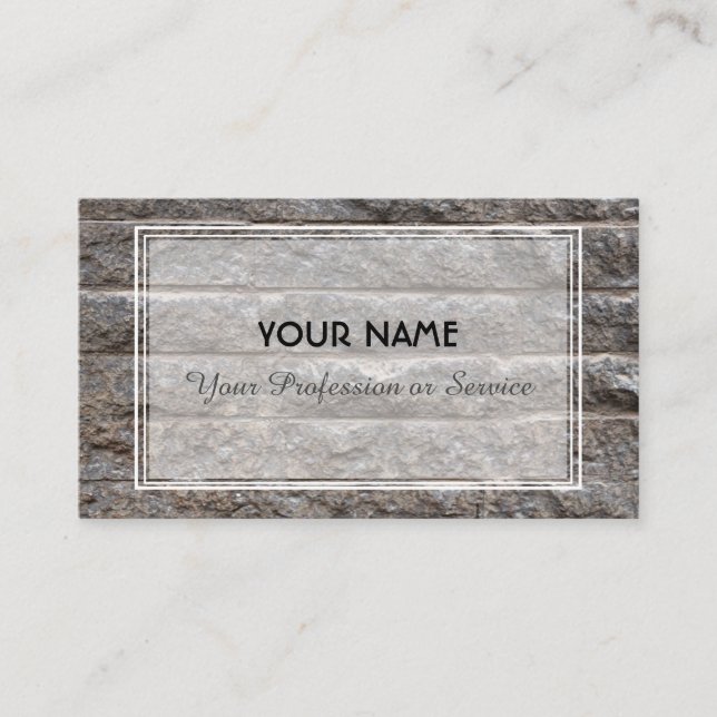 Carte De Visite Pierre naturelle roches minérale conception de mur (Devant)