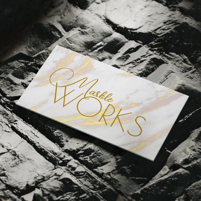 Carte De Visite Pierres en marbre doré oeuvres contreparties Monum (Perfect for business)