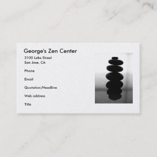 Carte De Visite Pierres Zen