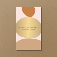 Pierres Zen Abstraites modernes Gold et rose Logo 