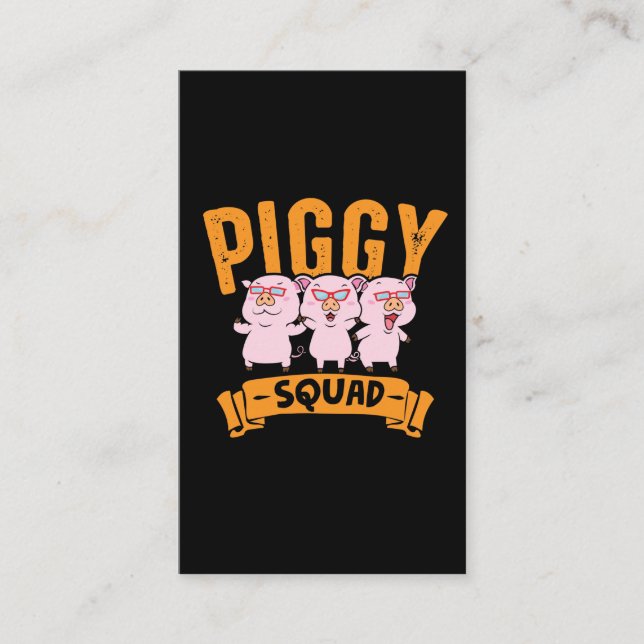 Carte De Visite Piggy Squad Piglet Cute Pig (Devant)