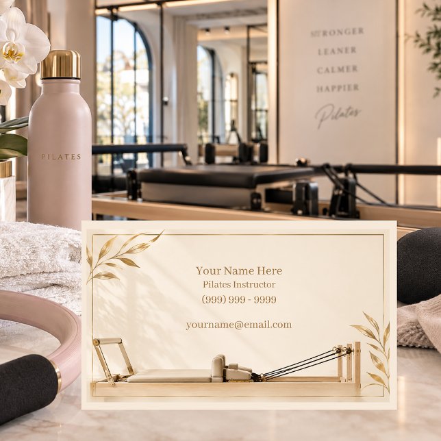 Carte De Visite Pilates  (Pilates Reformer business card )