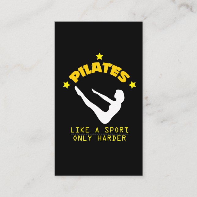 Carte De Visite Pilates aiment un sport, seulement Contrology (Devant)