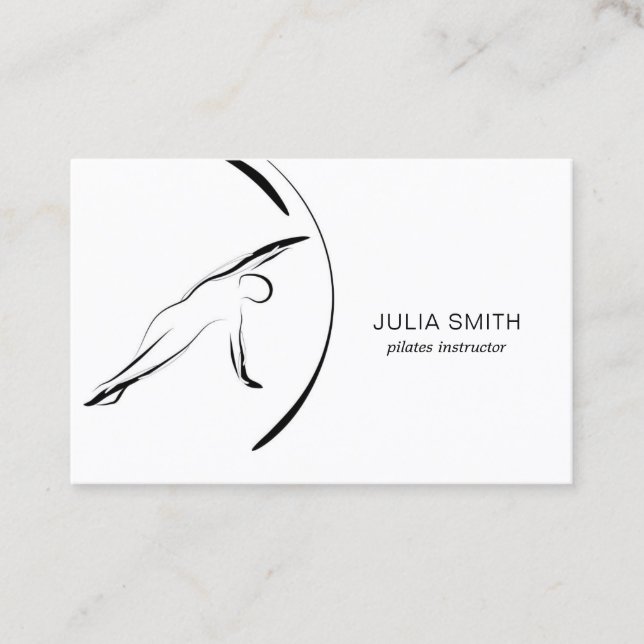 Carte De Visite Pilates Instructeur Pilates Pilates Possède Deux C (Devant)