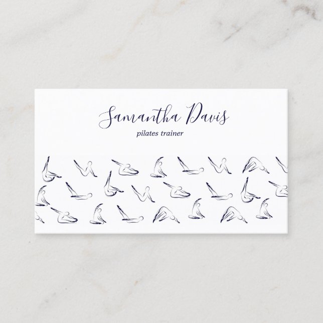 Carte De Visite Pilates Instructor Pilates trainer Business Card (Devant)