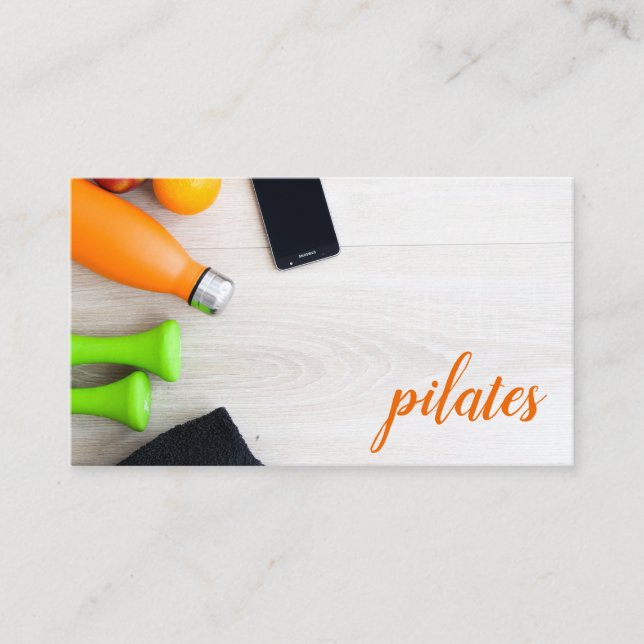 Carte De Visite Pilates - Porte-photos Orange (Devant)