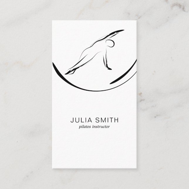 Carte De Visite Pilates Pose Côté Pli (Devant)