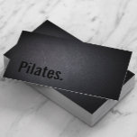 Carte De Visite Pilates Professional Black Bold Text Minimaliste<br><div class="desc">Carte de visite professionnel Black Out Pilates.</div>