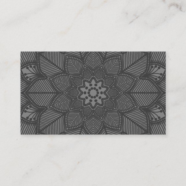 Carte De Visite Pilates Yoga Instructeur Mandala (Devant)
