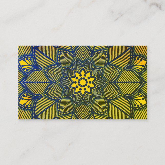 Carte De Visite Pilates Yoga Instructeur Mandala (Devant)