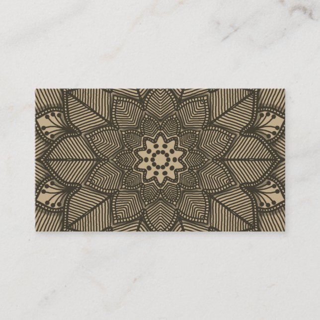 Carte De Visite Pilates Yoga Instructeur Mandala (Devant)