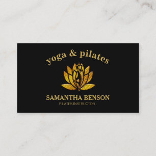 Carte De Visite Pilates Yoga Instructeur Professeur Lotus