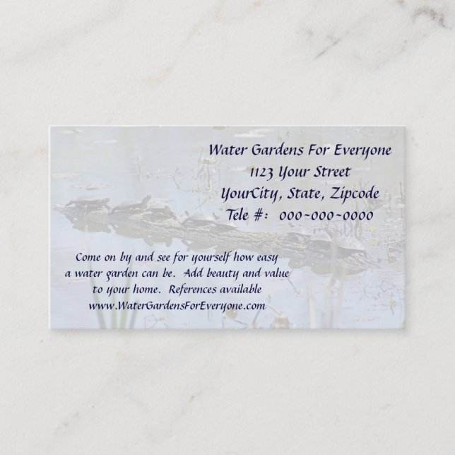 Carte De Visite Pile de tortue vers le haut (Devant)