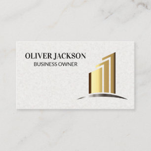 Carte De Visite Piliers d'or de l'entreprise Moderne et élégant