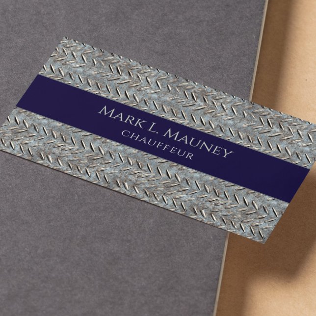 Carte De Visite Pilote Chauffeur Plater Métal Argent Professional (Créateur téléchargé)