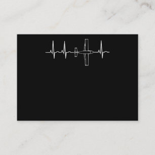 Carte De Visite Pilote d'avion pilote Heartbeat cadeau volant