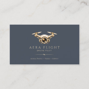 Carte De Visite Pilote de drone de luxe en or