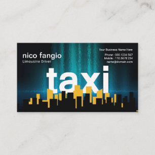 Carte De Visite Pilote de taxi aérien TAXI flottant lumineux