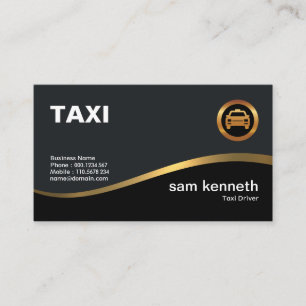 Carte De Visite Pilote de taxi Gold Wave