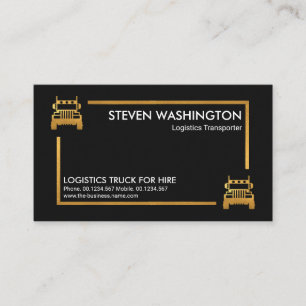 Carte De Visite Pilote de transport de boîte de logistique pour c
