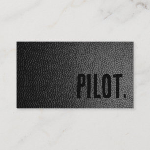 Carte De Visite Pilote en cuir Premier Black Faux
