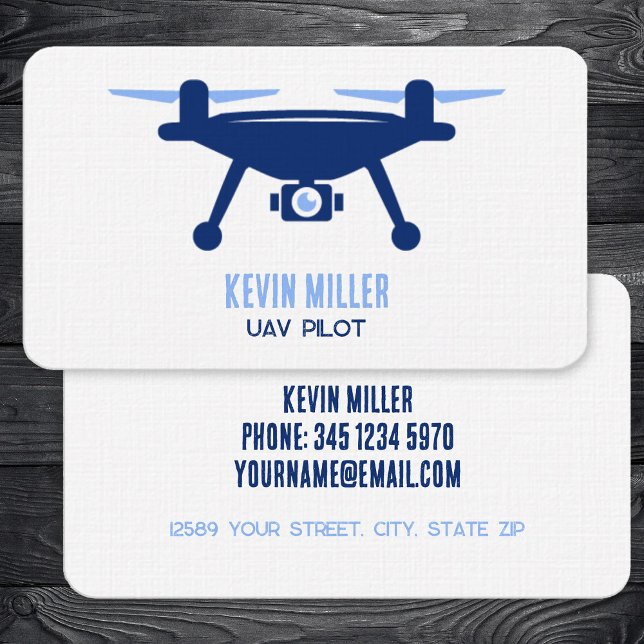 Carte De Visite Pilote UAV (Drone Pilot Business Cards)