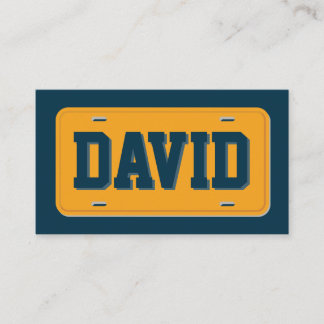 Carte De Visite Pilote Uber Lyft Plaque de licence orange et bleue