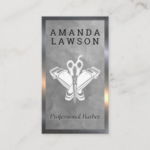 Carte De Visite Pince à cheveux et ciseaux   Barre
