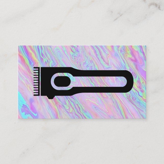 Carte De Visite Pince à cheveux | Rainbow Liquid (Devant)