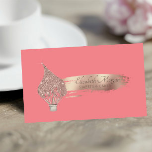 Carte De Visite Pinceau Élégant Paillettes Fouet à Bonbons